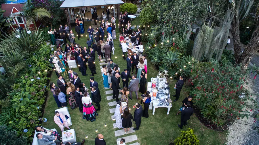 Vista aérea de la Hacienda Común y Silvestre, hacienda para bodas cerca de Bogotá